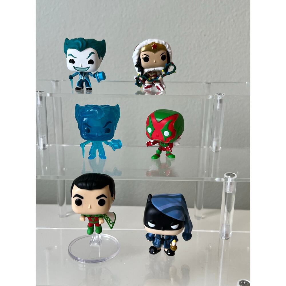 Funko Pocket Pop DC Super Heroes Christmas Themed 2023 1.5” Figures lot of 6